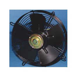 Axial blowers with external rotor and grilles