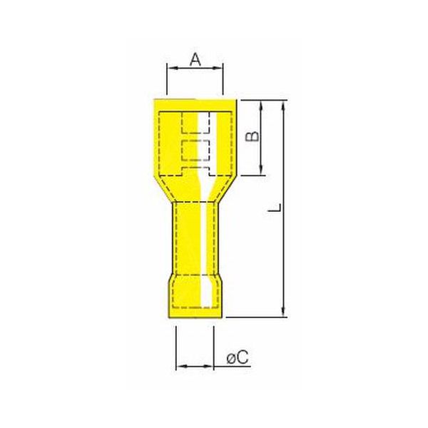 QUICK COUPLING CONNECTOR FEMALE INSULATED
